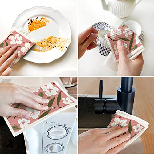 Morigins Swedish Dishcloths for Kitchen 6 Pack Flowers Cellulose Sponge Cloths Non Scratch Reusable Paper Towels No Odor, Biodegradable and Reusable Kitchen Dish Rags (Wildflowers) - Image 5