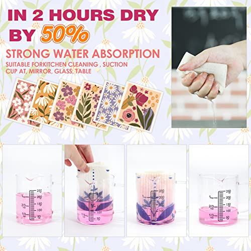 Morigins Swedish Dishcloths for Kitchen 6 Pack Flowers Cellulose Sponge Cloths Non Scratch Reusable Paper Towels No Odor, Biodegradable and Reusable Kitchen Dish Rags (Wildflowers) - Image 3