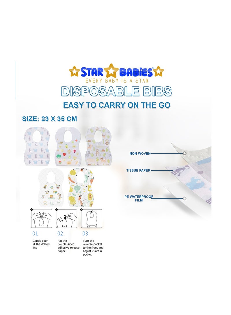 STAR BABiES مريلة قابلة للتصرف عبوة من 8 - طباعة الفواكه - Image 3