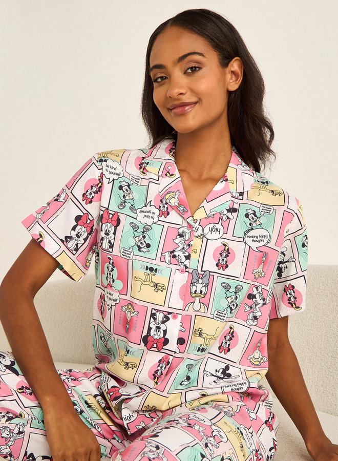 Splash FAV Pyjama Set Button-Down Shirt & Trousers Viscose - Image 1