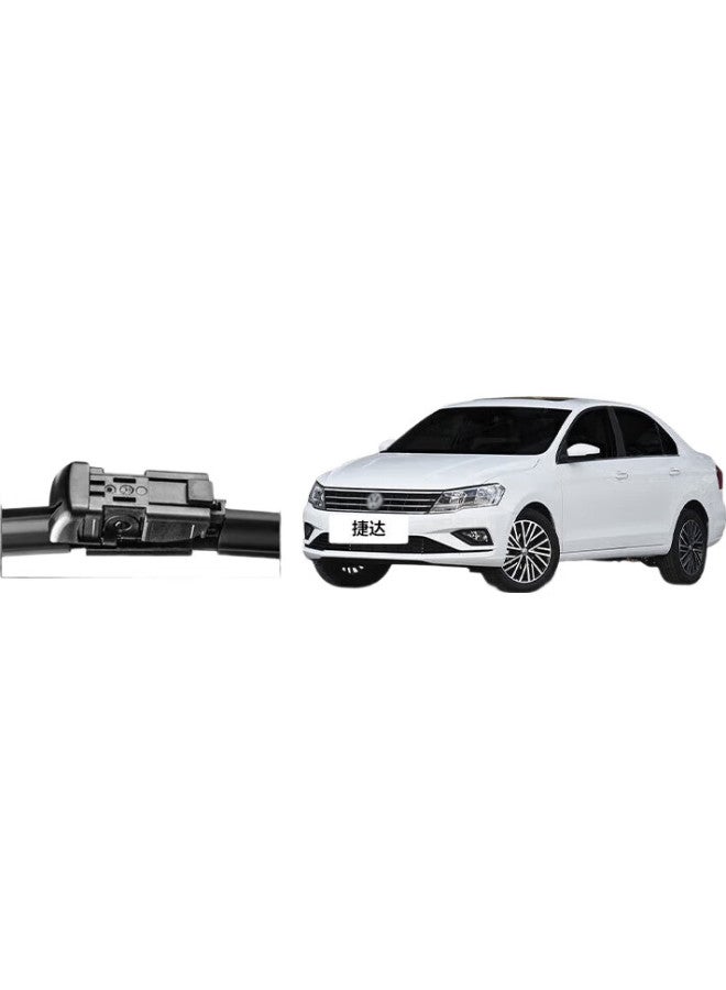 YITU Volkswagen Jetta Dedicated Frameless Wiper Blades, For Jetta [2015 To Present], Original Size Wipers (1 Pair), A-Grade Rubber Strip [Snap-On] - Image 1