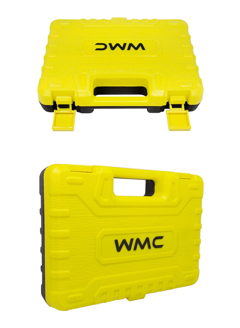 WMC TOOLS 53pcs1/4-Inch WMC TOOLS Car Repair Tool CrV Ratchet Wrench Drive Socket Set Socket Wrench Set in Plastic Carrying Case - Image 4