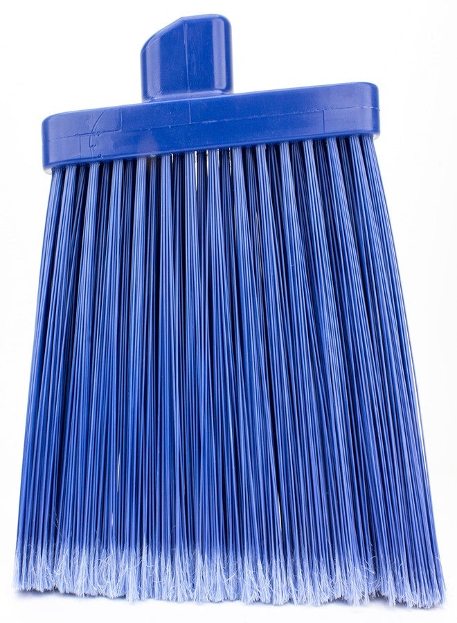 SPARTA Plastic Broom Head, Angled, Flagged for Small Debris Indoor, Outdoor, Home, Restaurant, Lobby, Office, 12 Inches, Blue - Image 1