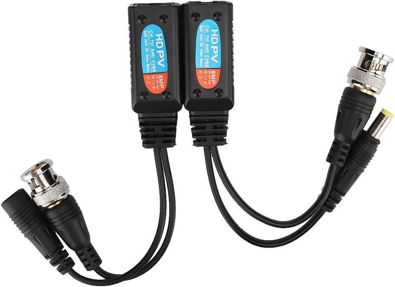 klarako 8MP HD CCTV Video Balun, Transceiver Transmitter CVI/AHD/TVI/CVBS Video Power Balun Transceive Twisted Pair Transmitter 12-18V - Image 1