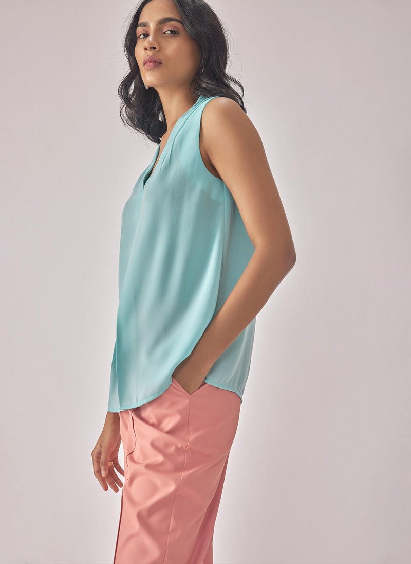 The Label Life Inverted Pleat Sleeveless Top - Image 3