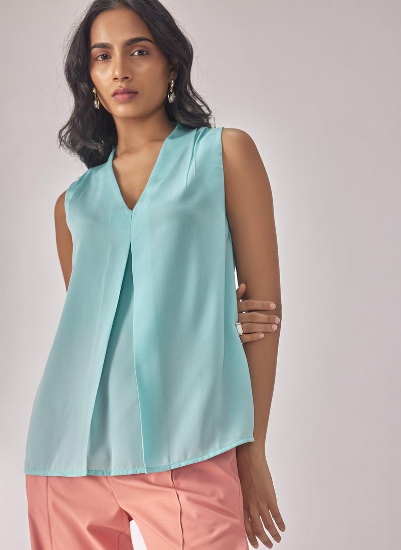 The Label Life Inverted Pleat Sleeveless Top - Image 2