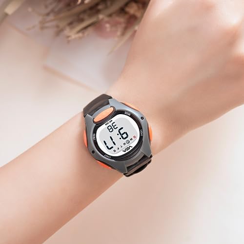 V2A Digital Watch for Boys Kids Between 3 to 10 Years of Age Multi-Functional 30 M Waterproof Digital Sports Stainless Steel Watches for Boys| Watch for Kids age 3 5 6 7 8 (Grey Case and Black Band) - Image 3