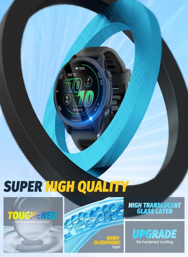 Orzero (5+3) Compatible for Garmin Forerunner 570 42mm, 5 Pack Watch Screen Protector + 3 Pack Dust Plug, PMMA and PET (Not Tempered Glass) Ultra Thin HD Full Coverage 3D Curved Edge Anti-Scratch - Image 3