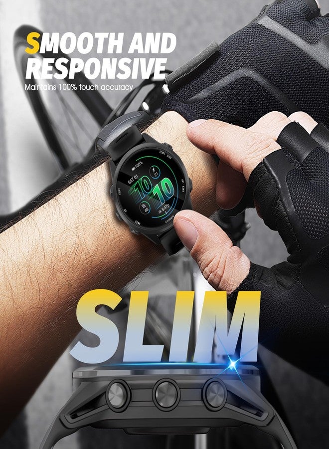 Orzero (5+3) Compatible for Garmin Forerunner 570 42mm, 5 Pack Watch Screen Protector + 3 Pack Dust Plug, PMMA and PET (Not Tempered Glass) Ultra Thin HD Full Coverage 3D Curved Edge Anti-Scratch - Image 5