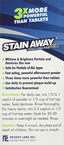 Stain-Away Regent Labs Stain Away Professional Strength Denture Cleanser for Partials, 8.4 Ounce - Image 4