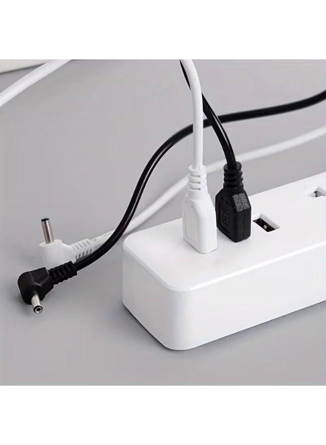 HMC 90 Degree Right Angle USB to DC 3.5mm X 1.35mm Barrel Jack 5V Power Cable (1m, Black) - Image 2