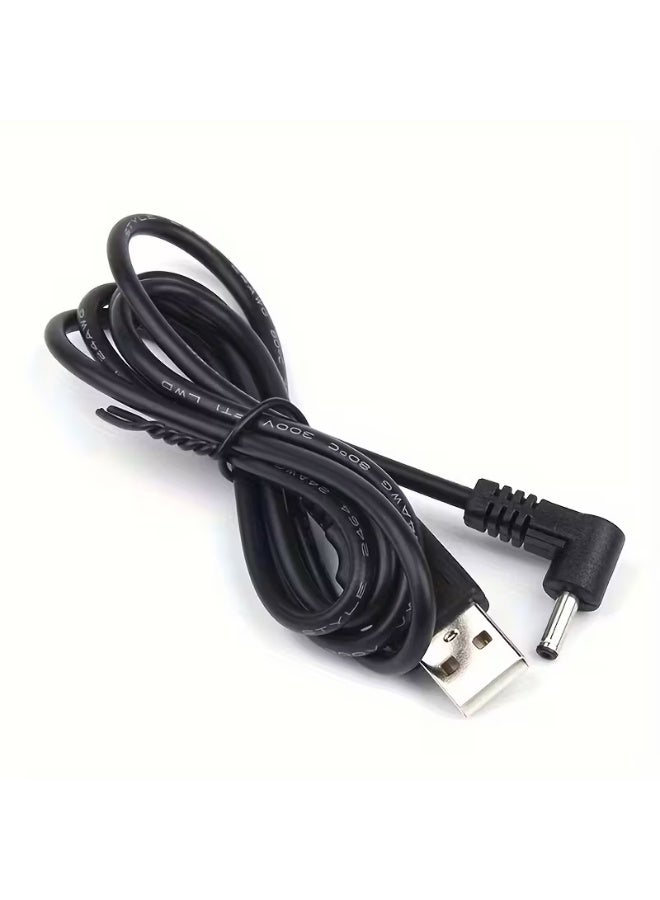 HMC 90 Degree Right Angle USB to DC 3.5mm X 1.35mm Barrel Jack 5V Power Cable (1m, Black) - Image 5