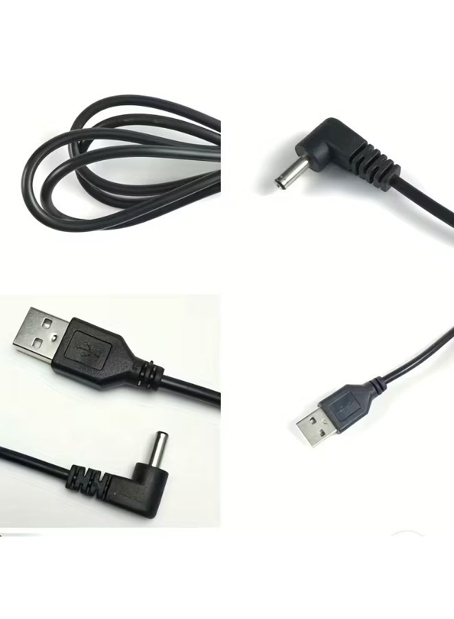 HMC 90 Degree Right Angle USB to DC 3.5mm X 1.35mm Barrel Jack 5V Power Cable (1m, Black) - Image 3
