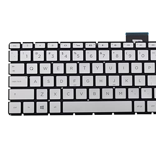SUNMALL Replacement Keyboard Compatible with HP 15-BS 15-BP 15-BR 15-BW 15G-BR 15Q-BD 15Z-BW 17G-BR 15-RA 15-RB 17-BS (Sliver with Backlit) - Image 4