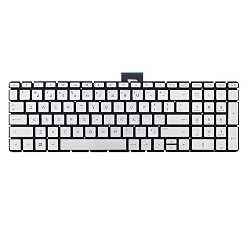 SUNMALL Replacement Keyboard Compatible with HP 15-BS 15-BP 15-BR 15-BW 15G-BR 15Q-BD 15Z-BW 17G-BR 15-RA 15-RB 17-BS (Sliver with Backlit) - Image 2