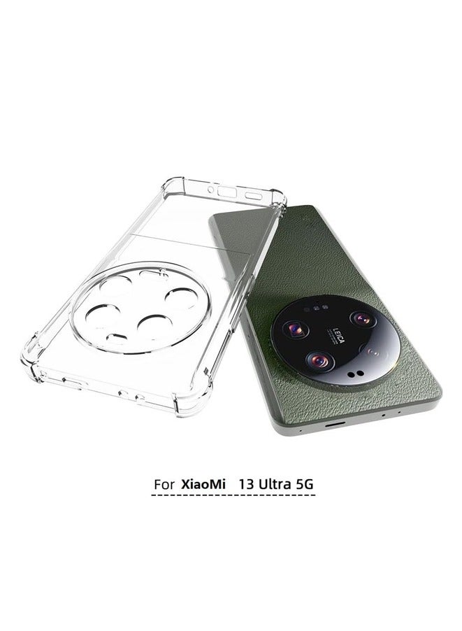 مويكسين حافظة لهاتف Xiaomi 13 Ultra 5G، غطاء هاتف مرن مقاوم للصدمات من مادة TPU لحماية كيس الغاز من السيليكون الناعم مضاد للسقوط لهاتف Xiaomi 13 Ultra 5G 2023 (شفاف) - Image 3