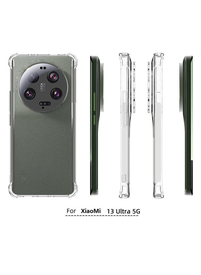 مويكسين حافظة لهاتف Xiaomi 13 Ultra 5G، غطاء هاتف مرن مقاوم للصدمات من مادة TPU لحماية كيس الغاز من السيليكون الناعم مضاد للسقوط لهاتف Xiaomi 13 Ultra 5G 2023 (شفاف) - Image 2