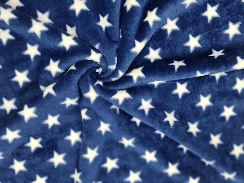 First Kick Baby Blankets New Born Pack of Hooded Star Wrapper Durable Fleece Polyester for Baby Boys and Baby Girls Navy Blue Stars - Image 4