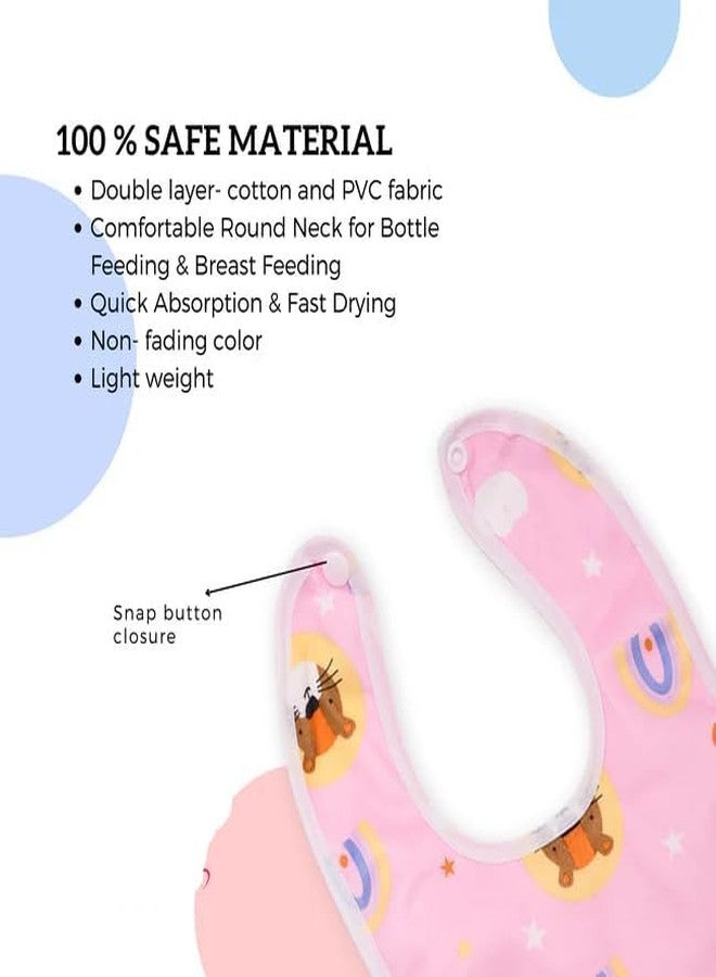 Redclip Waterproof Baby Bibs for Feeding & Drooling – Soft Cotton, Super Absorbent, Fast Dry, Adjustable Hook & Loop Closure | Unisex Baby Apron Bibs for Boys & Girls (6) - Image 4