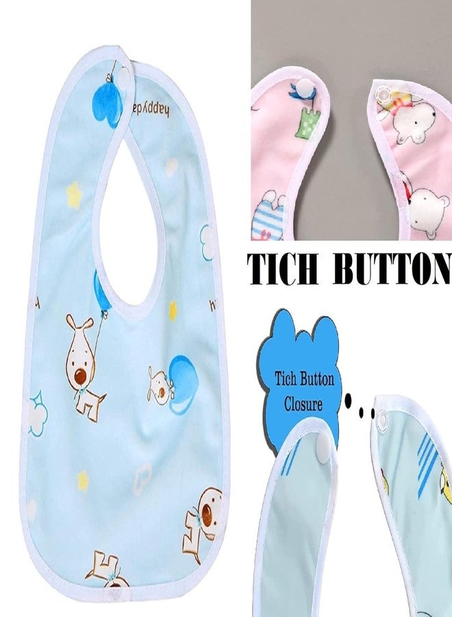 Redclip Waterproof Baby Bibs for Feeding & Drooling – Soft Cotton, Super Absorbent, Fast Dry, Adjustable Hook & Loop Closure | Unisex Baby Apron Bibs for Boys & Girls (6) - Image 2