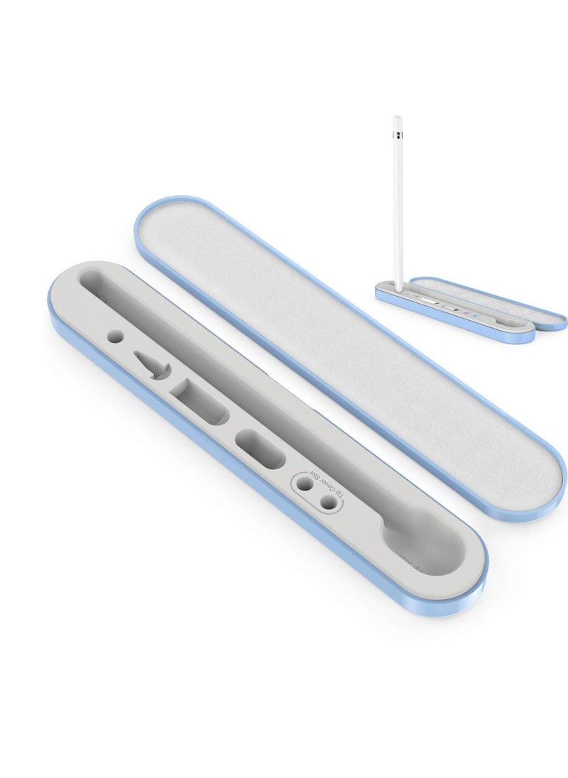 KASTWAVE - Portable Pen Pouch for Apple Pencil 2nd Generation and 1st Generation Magnetic Nib Holder Compact Accessory Organizer Capacitive Nib Sleeve Pen Case (Blue) - Image 1