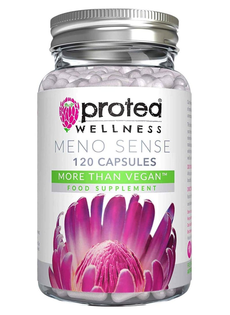 Protea Wellness Protea Wellness Menopause Tablets for Women - 120 Capsules - Natural Menopause Supplements - Hot Flushes Relief - Rebalance Hormones & Support Lady Health - Contains Vitamins B5 & B6, Ginseng & Kelp  - Image 1