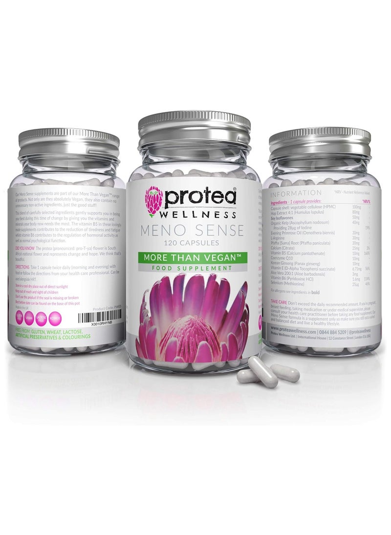 Protea Wellness Protea Wellness Menopause Tablets for Women - 120 Capsules - Natural Menopause Supplements - Hot Flushes Relief - Rebalance Hormones & Support Lady Health - Contains Vitamins B5 & B6, Ginseng & Kelp  - Image 3