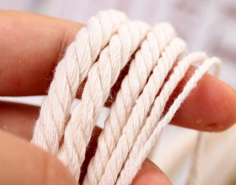 FLIPPED 100% Natural Macrame Cord,3mm x328 Yards Macrame Cords Colored Macrame Cotton Rope Craft Cord for DIY Crafts Knitting Plant Hangers Christmas Wedding Decor (Beige/Natural Color, 3mm328yards) - Image 5