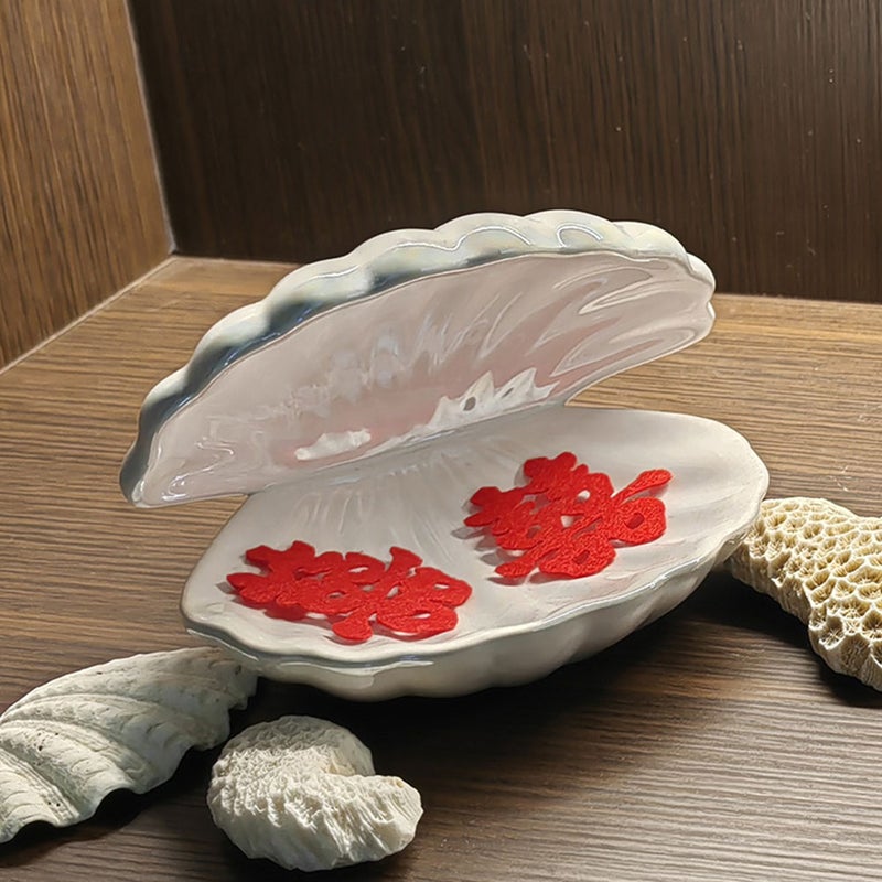 Jewelry Storage Shell Shape Box Jewelry Holder Organizer for Earrings - Image 5