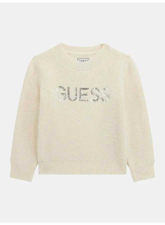جس Kids Sequins Logo Sweaters Girls