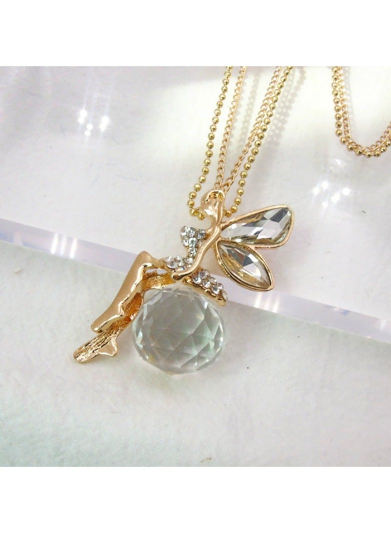 Goolsky قلادة ب pendant كريستال للنساء - مجوهرات أنيقة ورقيقة | هدية متلألئة بسيطة للمناسبات اليومية والخاصة