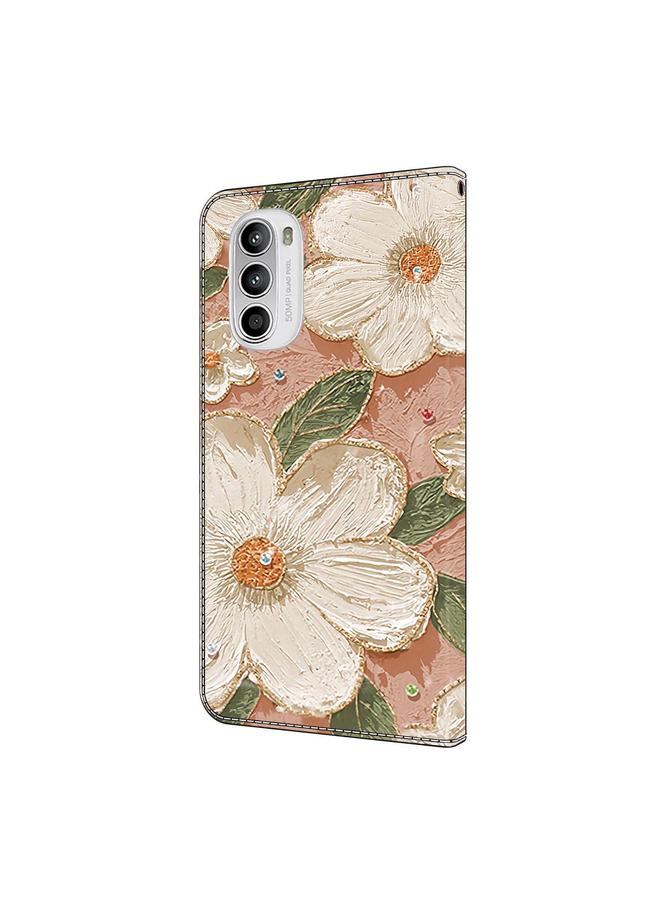 اس-توب جراب لهاتف موتورولا موتو جي 52 مصنوع من الجلد المطلي حديثًا - Image 3