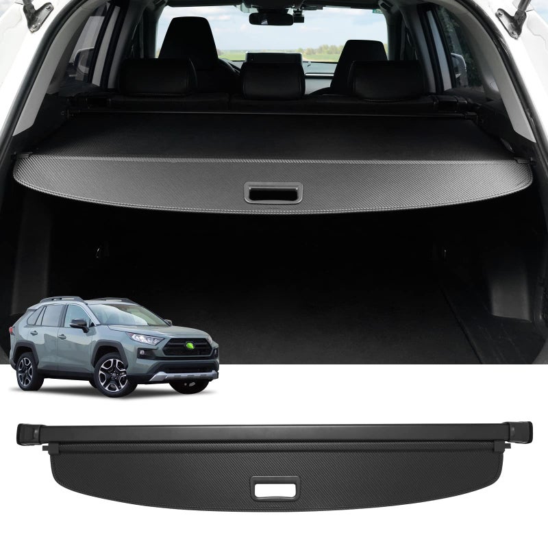 Powerty Cargo Cover for 20192024 2025 Toyota RAV4 Accessories Trunk Cover Retractable Trunk Shielding Shade Cargo Luggage Cover No Gap - Image 1