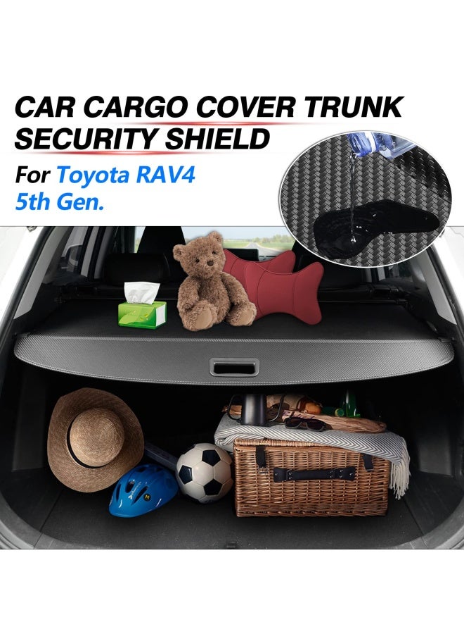 Powerty Cargo Cover for 20192024 2025 Toyota RAV4 Accessories Trunk Cover Retractable Trunk Shielding Shade Cargo Luggage Cover No Gap - Image 2