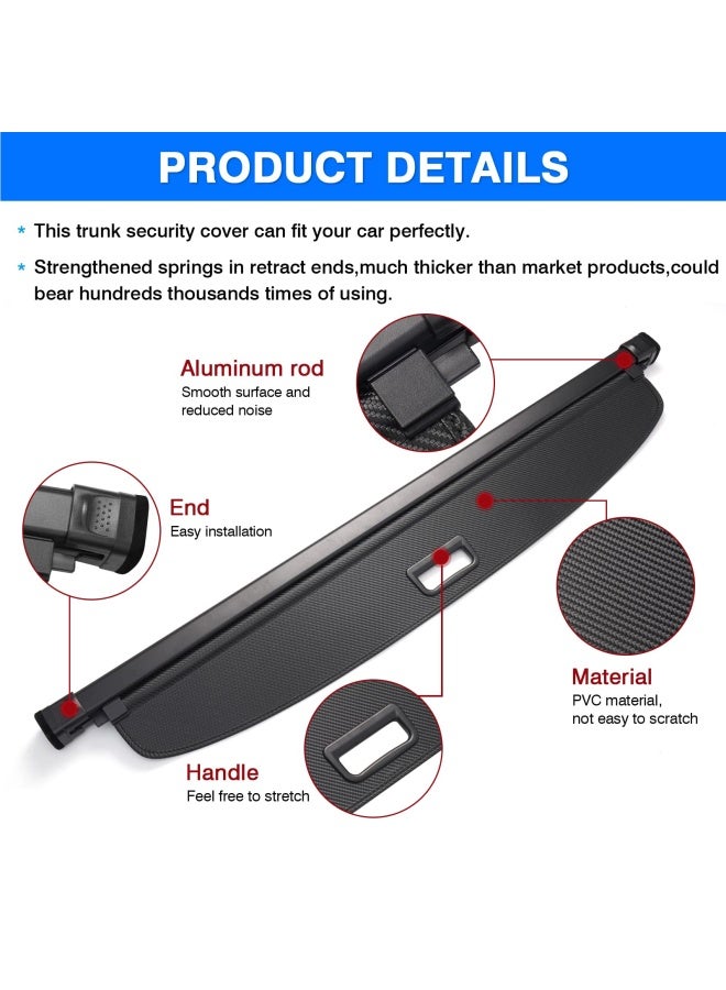Powerty Cargo Cover for 20192024 2025 Toyota RAV4 Accessories Trunk Cover Retractable Trunk Shielding Shade Cargo Luggage Cover No Gap - Image 5