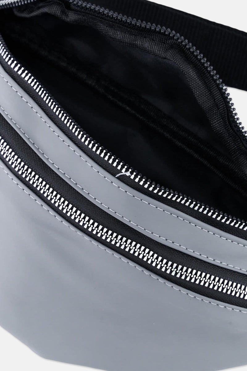 Motiv Men Solid Leather Fanny Pack 23 x L 14 x H 2 x W cm, Grey - Image 4