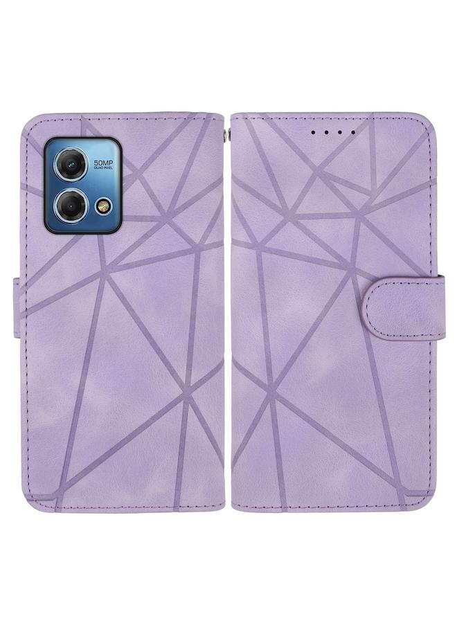 اس-توب جراب لهاتف Motorola Moto G Stylus 5G 2023 مصنوع من الجلد بخطوط هندسية - Image 2