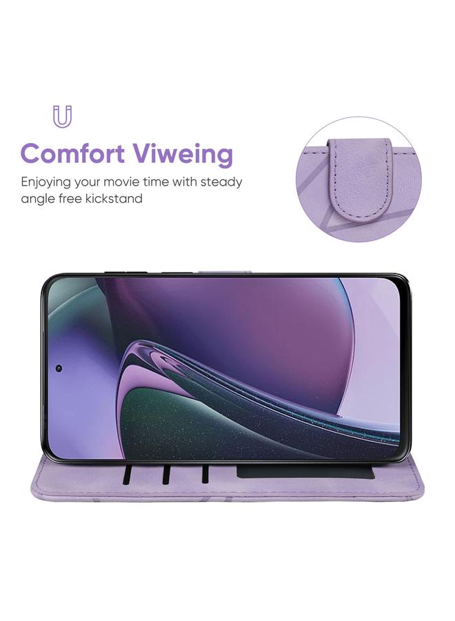 اس-توب جراب لهاتف Motorola Moto G Stylus 5G 2023 مصنوع من الجلد بخطوط هندسية - Image 4