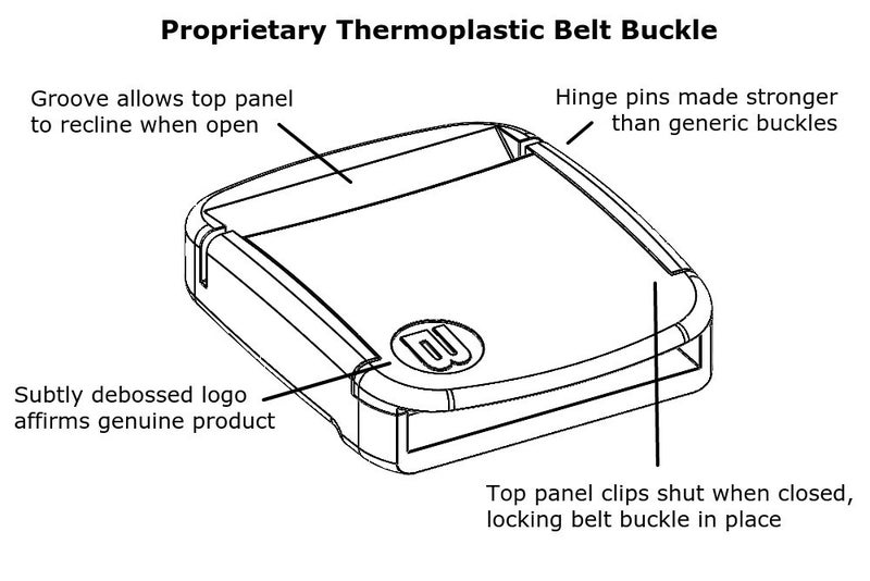 Betta 1.5 Inch Wide Men's Elastic Stretch Belt with Fully Adjustable High-Strength Buckle (Small, Black) - Image 4
