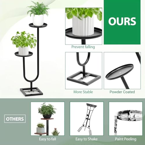Bee Creative Plant Stand for Balcony Flower Pot Stand (2_POT_B_DESIGN_U) - Image 4