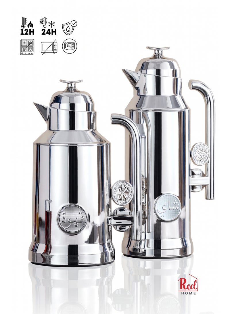 البيت الأحمر طقم ترمس FC4006B، سعة 1000 مل × 2 - Image 1