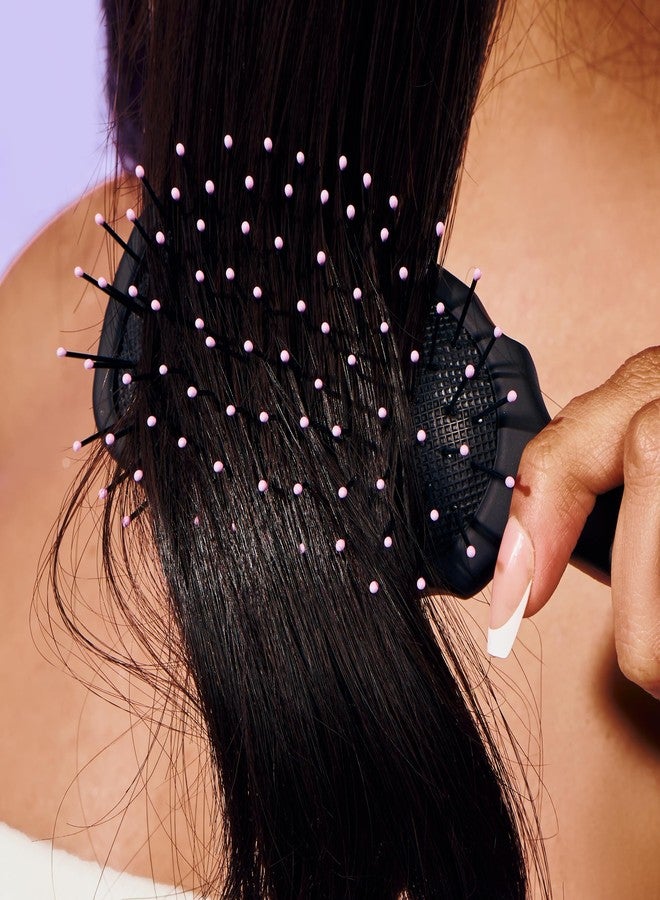 Gimme Hair Brush - Mini Travel Detangler Brush for Thick Hair with Anti-Static, Heat-Resistant & Flexible Nylon Bristles - Hair Tools for Women, Teens & Girls, Black - Image 5