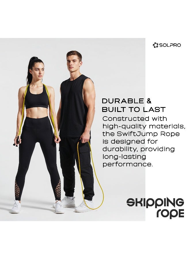 SOLPRO SKP056 Jump Rope for Men, Women & Kids|Lightweight, Adjustable Length, TangleFree|Handles, Durable Design|Ideal for Speed Training, Agility, Cardio, Fitness, Home & Gym Workouts (Black/Orange) - Image 5