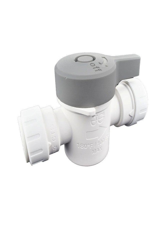 John Guest PSEISV20P Twist and Lock Speedfit Shut-Off Valve, 1/2-Inch