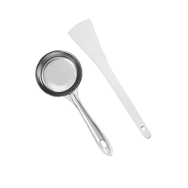 faas faas Stainless Steel Perfect Dosa Making Spoon Flat Base LadleCooking Turner Specially for DosaChillaOmletteParanthas Set of 2 Pcs  - Image 1