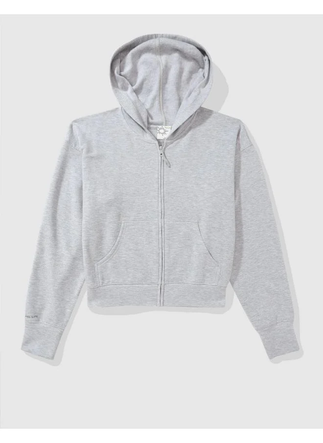 آري من امريكان ايجل OFFLINE by Aerie OTT Fleece Full Zip Sweatshirt