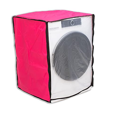 Classic® Front Load Washing Machine Cover Suitable for LG 5.5 Kg, 6 Kg & 6.5 Kg (50cmsX63cmsX81cms) Color - Pink - Image 1