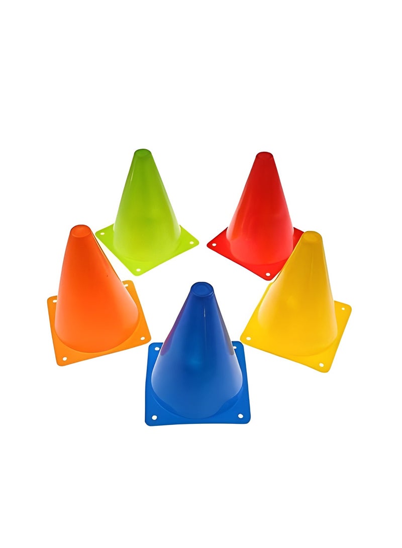 H Pro 9 Inch Training Cones Set of 6 Pcs |Durable Sports Marker Cones for Football, Soccer, Agility, Speed, Fitness and Outdoor Drills - Image 2