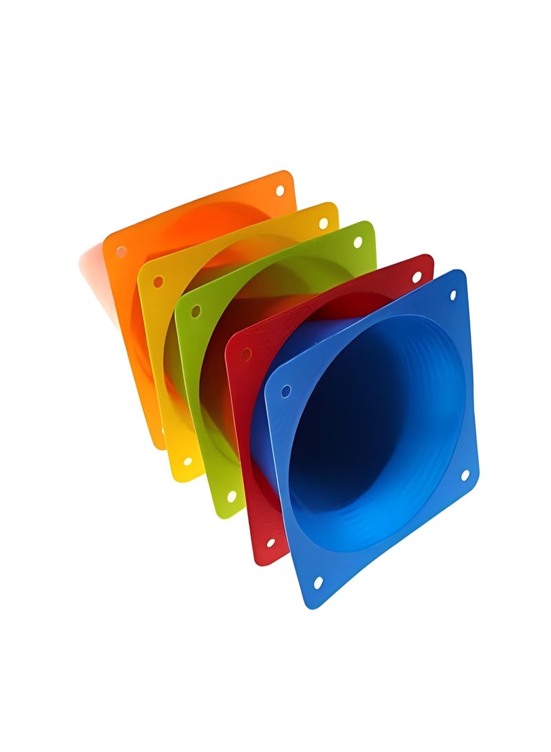 H Pro 9 Inch Training Cones Set of 6 Pcs |Durable Sports Marker Cones for Football, Soccer, Agility, Speed, Fitness and Outdoor Drills - Image 3