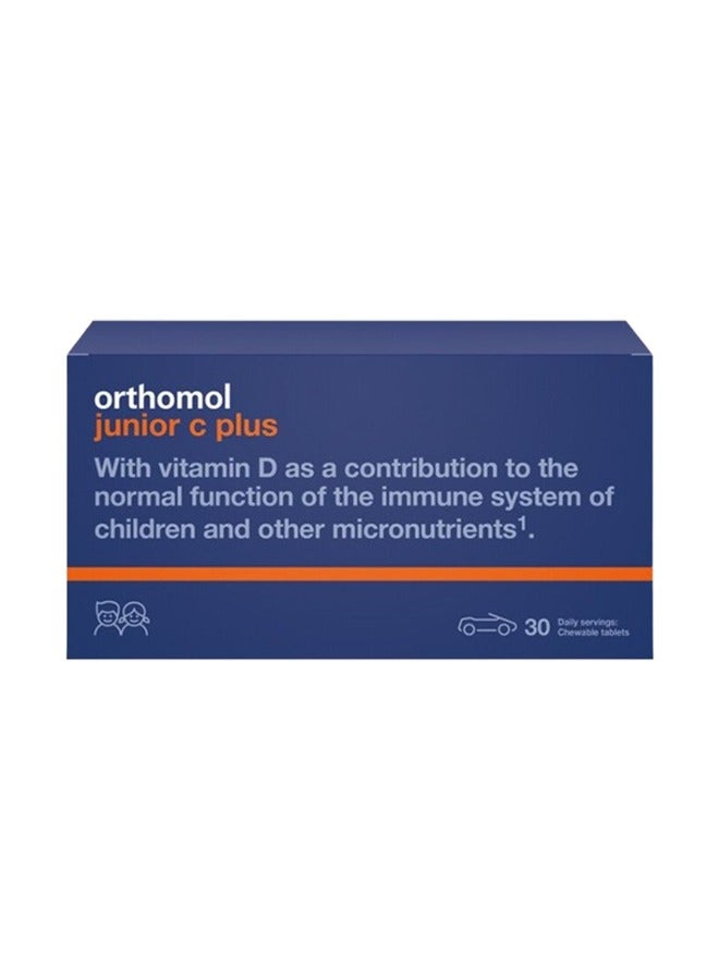 Orthomol junior C plus (Mandarin / Orange flavor) ,30 Chewable Tablets - Image 1